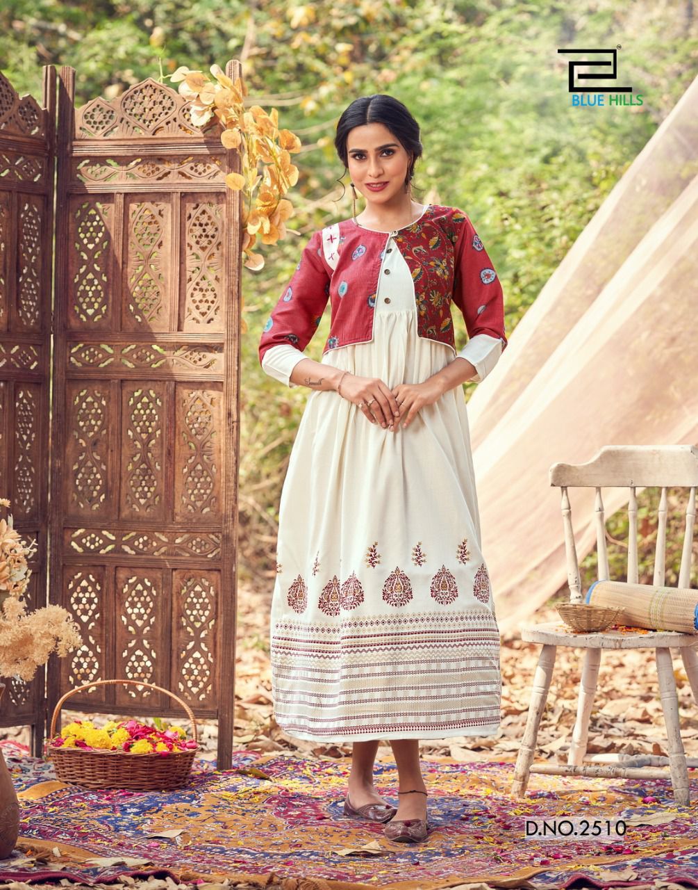 Blue Hills Trend 25 New Exclusive Wear Rayon Printed Kurti With Koti Collection